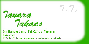 tamara takacs business card